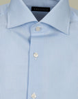 Cotton Pinstripe Shirt White Light Blue
