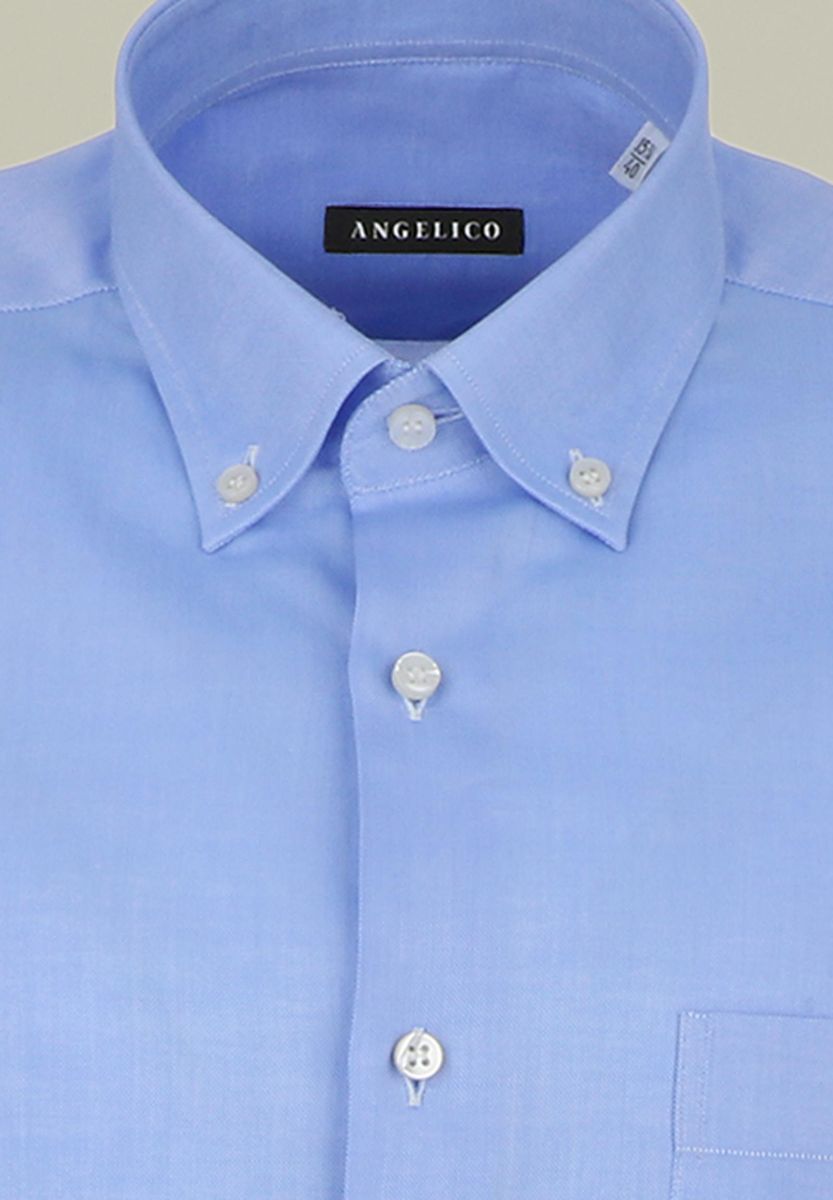 Camicia azzurra oxford BD con Taschino regular fit-Angelico