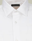 Camicia bianca twill collo italiano slim-Angelico