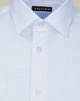 Camicia azzurra twill collo italiano slim-Angelico