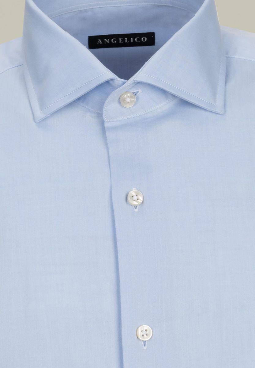 Camicia azzurra unita twill Fr.int-Angelico