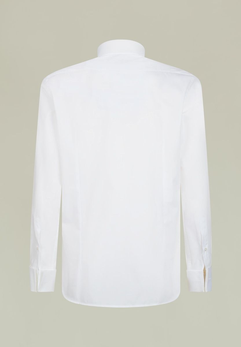 Camicia bianca diplomatica polso gemelli regular fit-Angelico