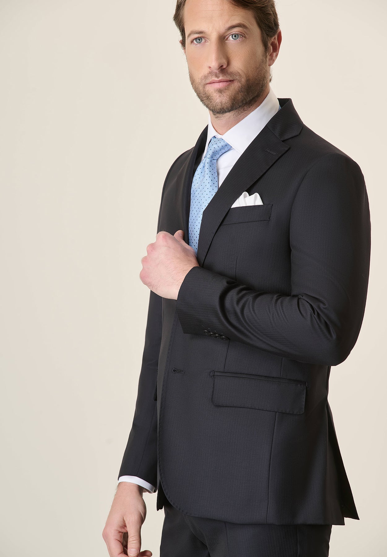 Custom Fit Midnight Blue 140S Virgin Wool Suit