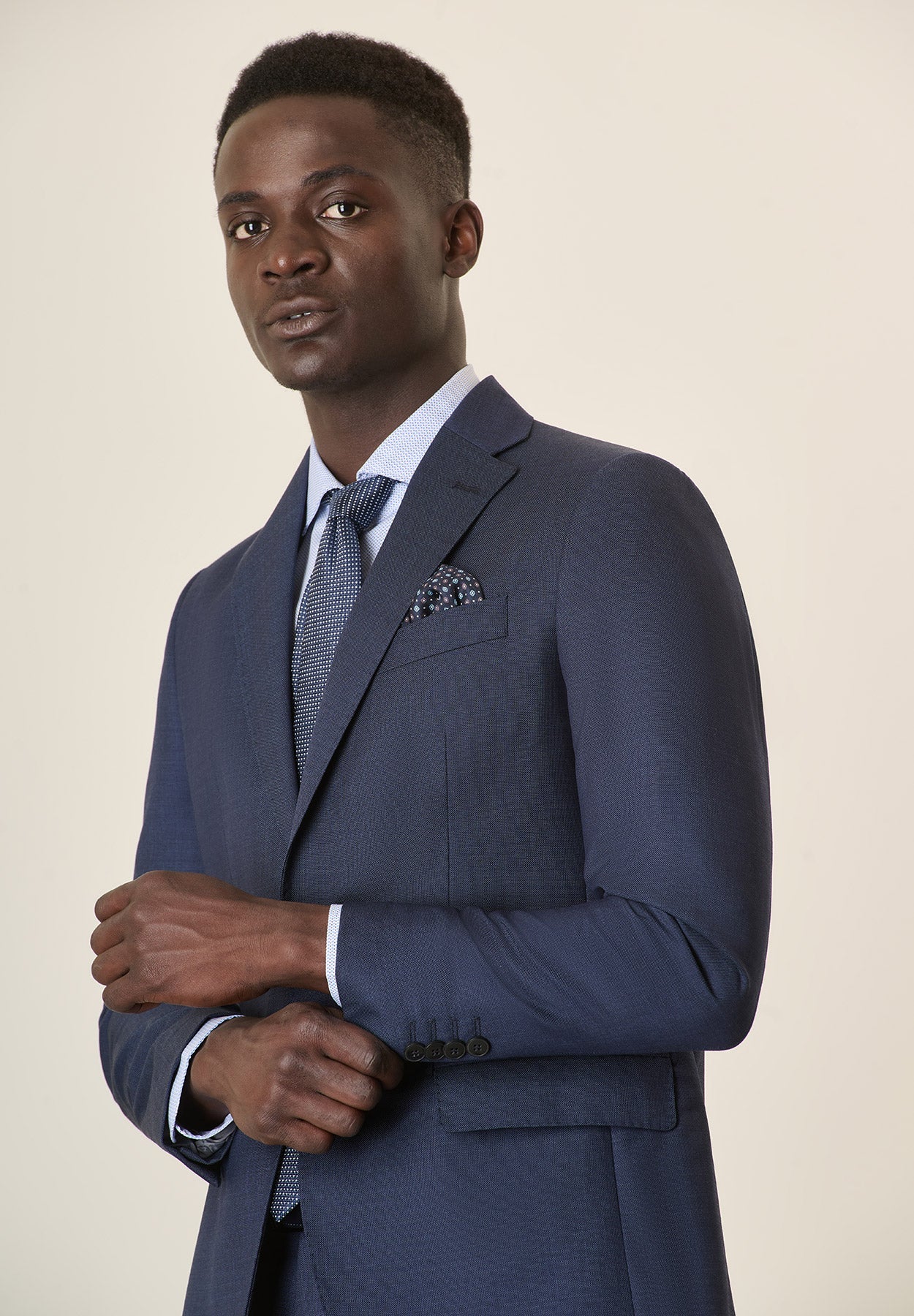Custom Fit Midnight Blue 100S Virgin Wool Suit