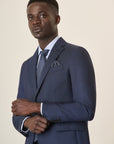 Custom Fit Midnight Blue 100S Virgin Wool Suit