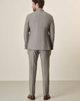 Beige Mohair-Effect Virgin Wool Custom-Fit Suit