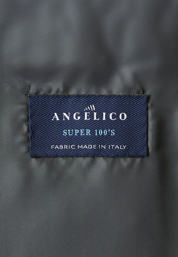 Light Gray Mohair-Effect Virgin Wool Custom-Fit Suit