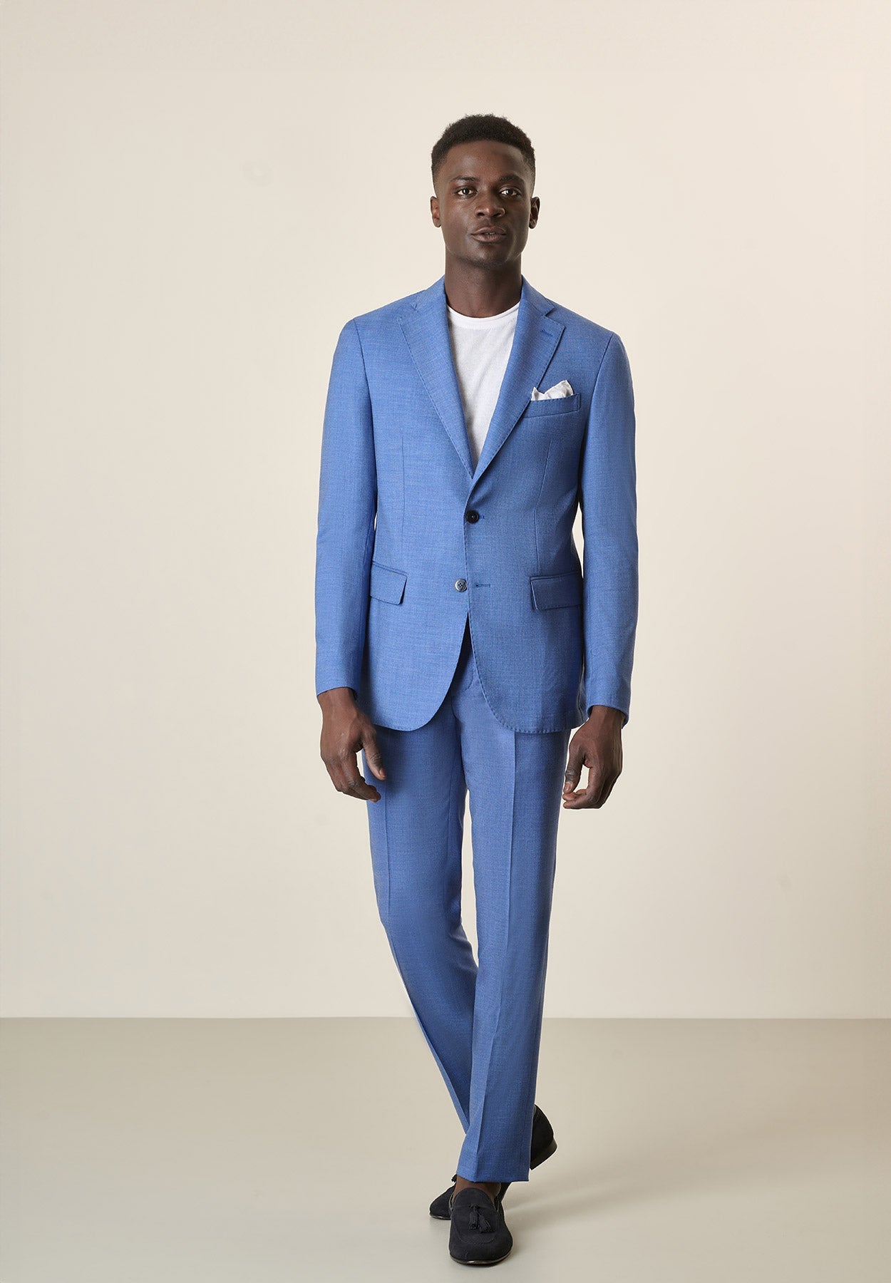 Unlined Custom Fit Air Force Blue Suit