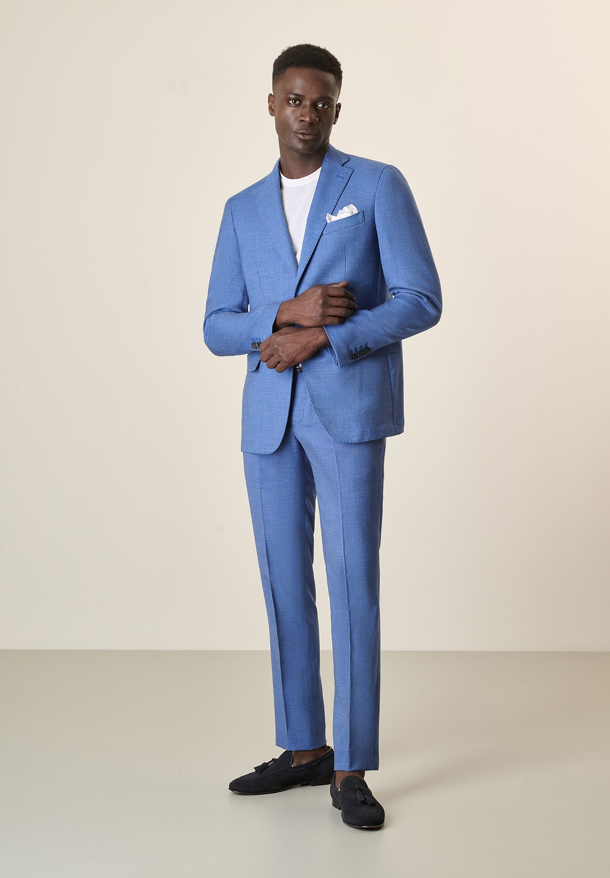 Unlined Custom Fit Air Force Blue Suit