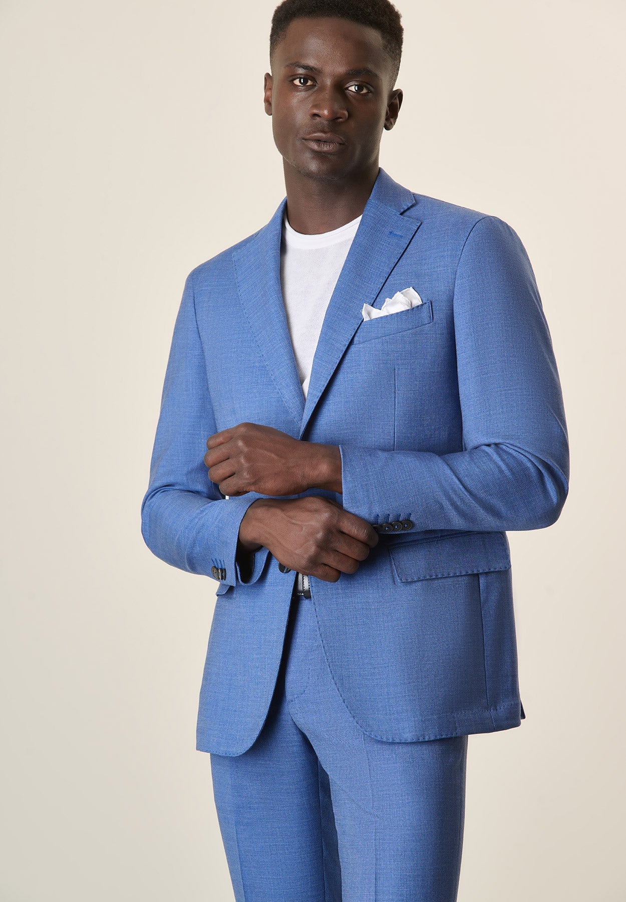Unlined Custom Fit Air Force Blue Suit