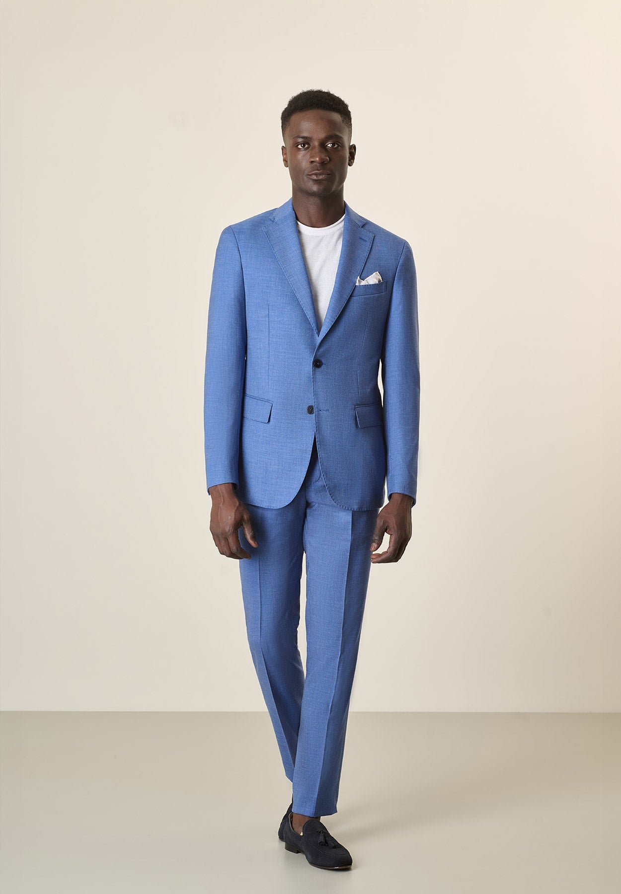 Unlined Custom Fit Air Force Blue Suit