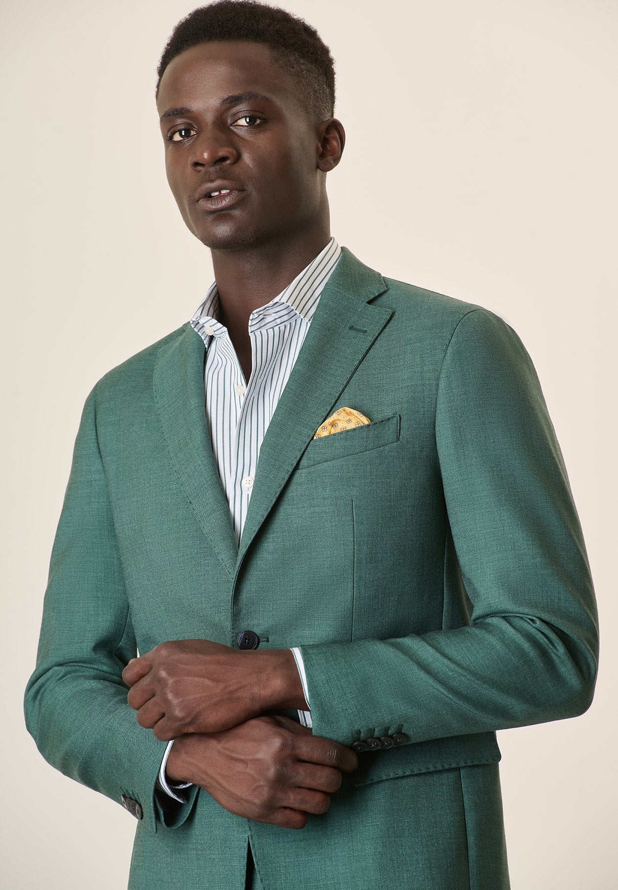 Unlined Green Custom Fit Suit