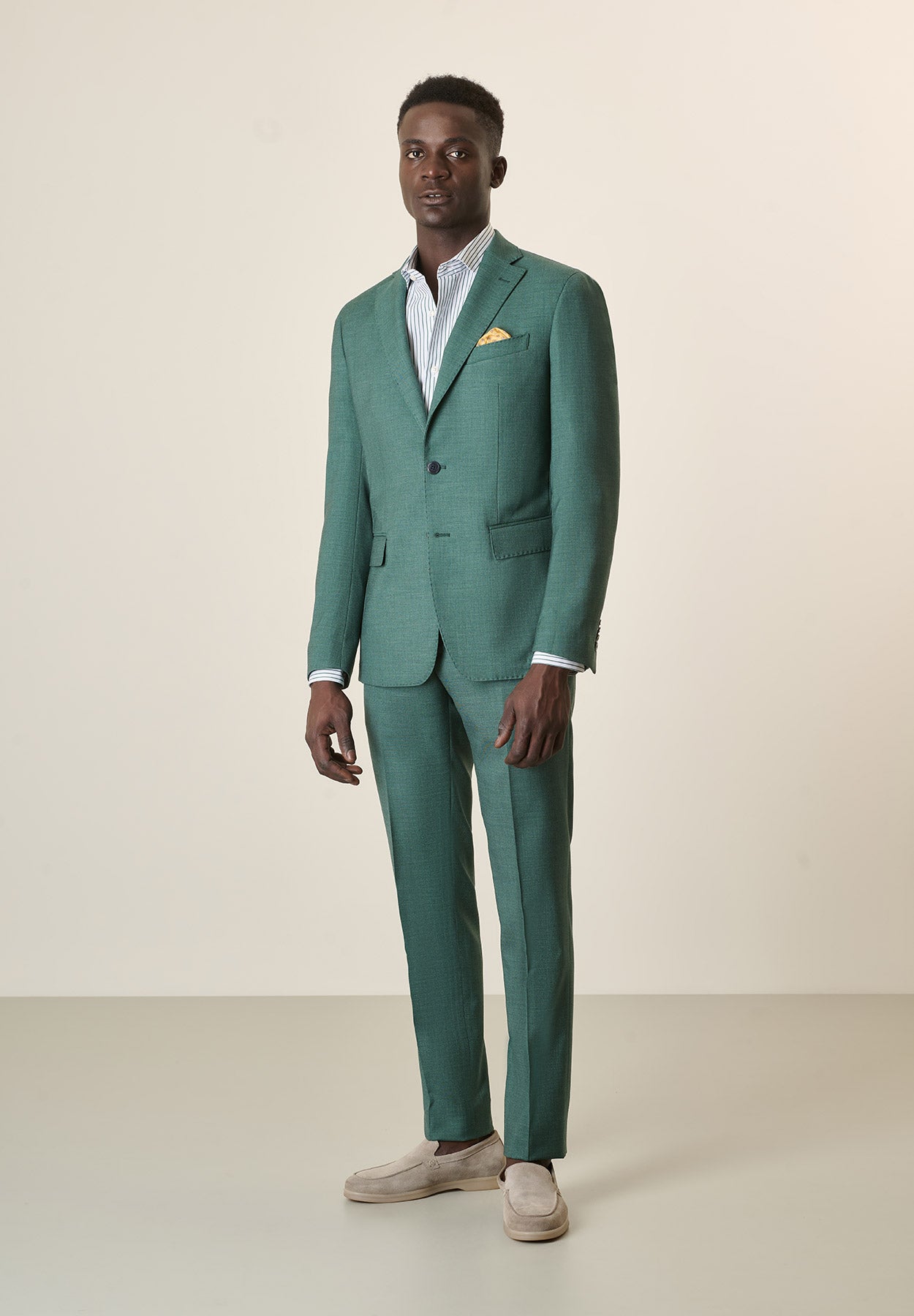 Unlined Green Custom Fit Suit