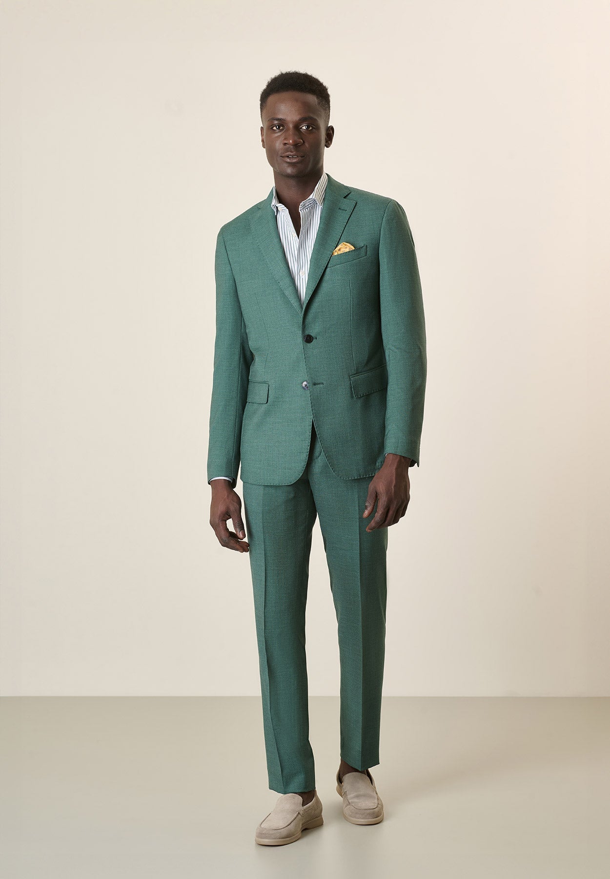 Unlined Green Custom Fit Suit