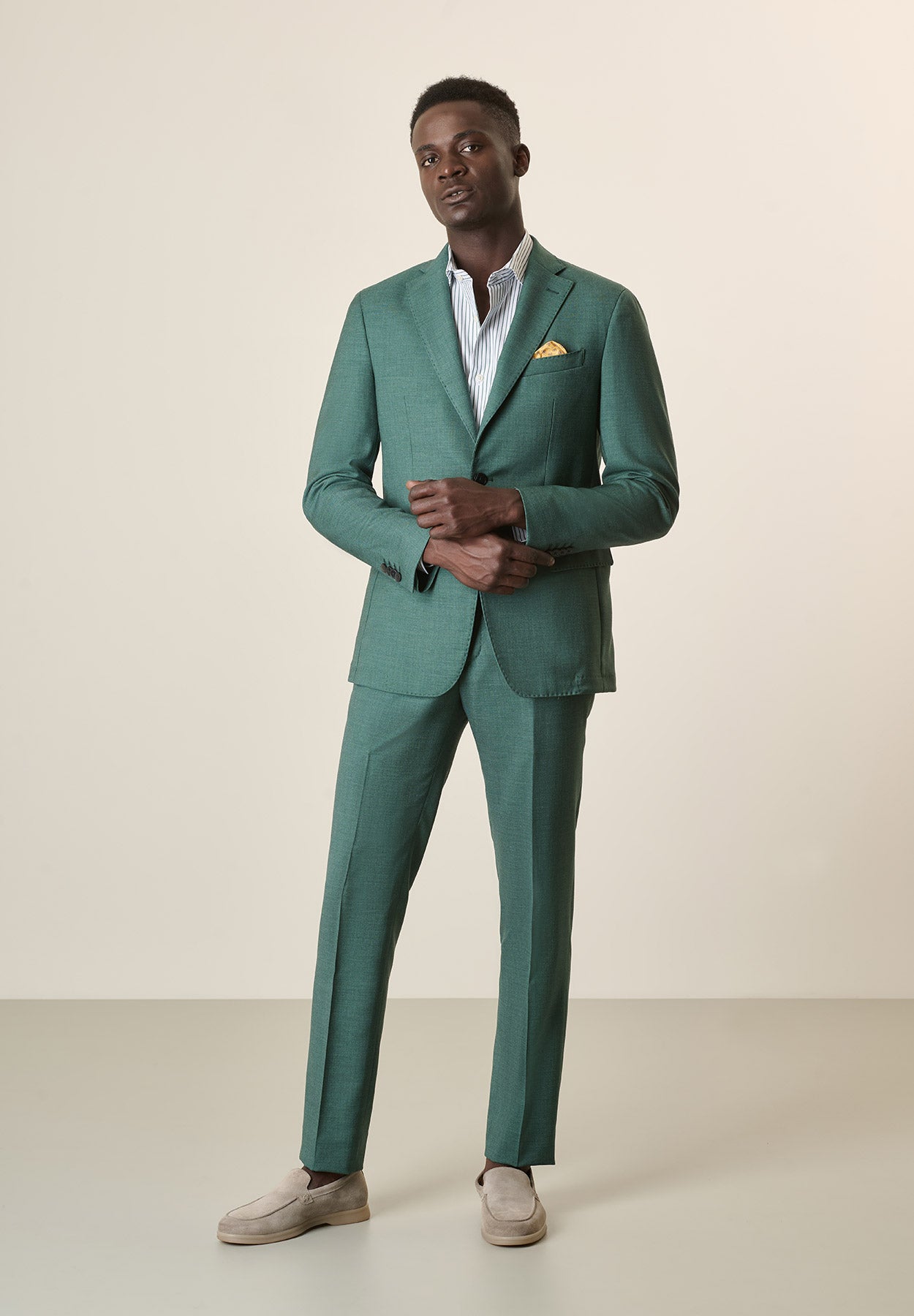 Unlined Green Custom Fit Suit