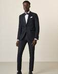 Midnight Blue Tuxedo With A Custom Fit Peak Lapel