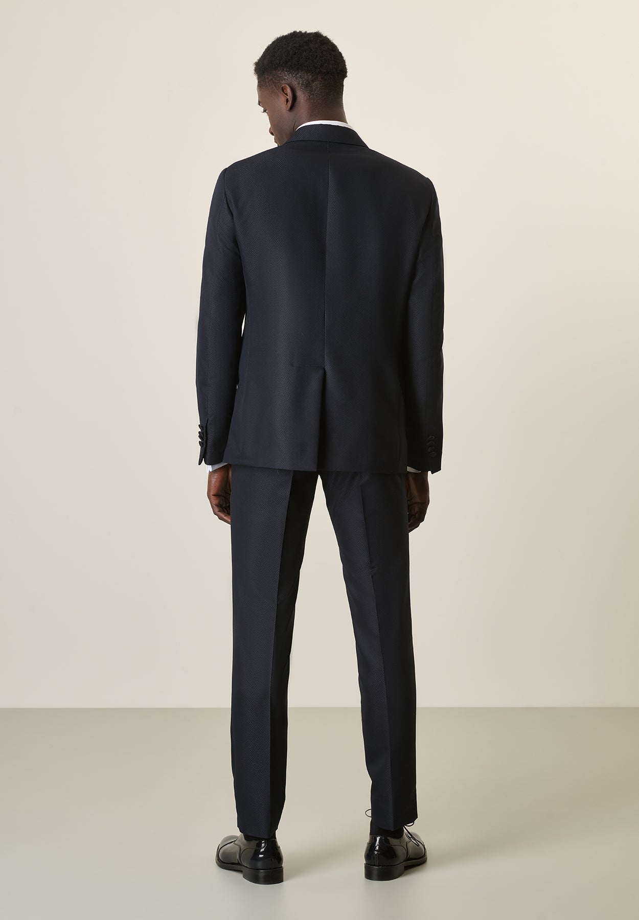 Midnight Blue Tuxedo With A Custom Fit Peak Lapel