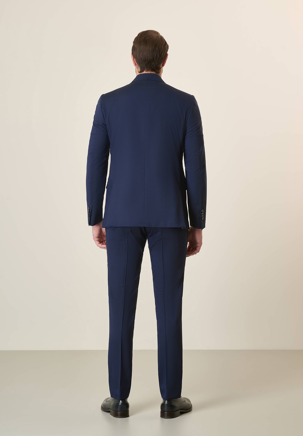 Light Blue Suit In Stretch Virgin Wool Canvas, Custom Fit