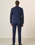 Light Blue Suit In Stretch Virgin Wool Canvas, Custom Fit