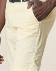 Yellow Stretch Cotton Gabardine Bermuda Shorts