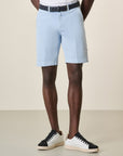 Light Blue Bermuda Shorts In Stretch Cotton Gabardine