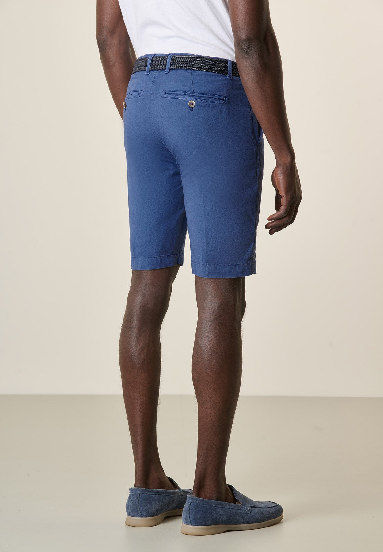 Royal Gabardine Stretch Cotton Bermuda Shorts