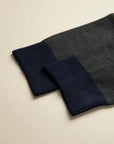 Green striped stretch cotton sock