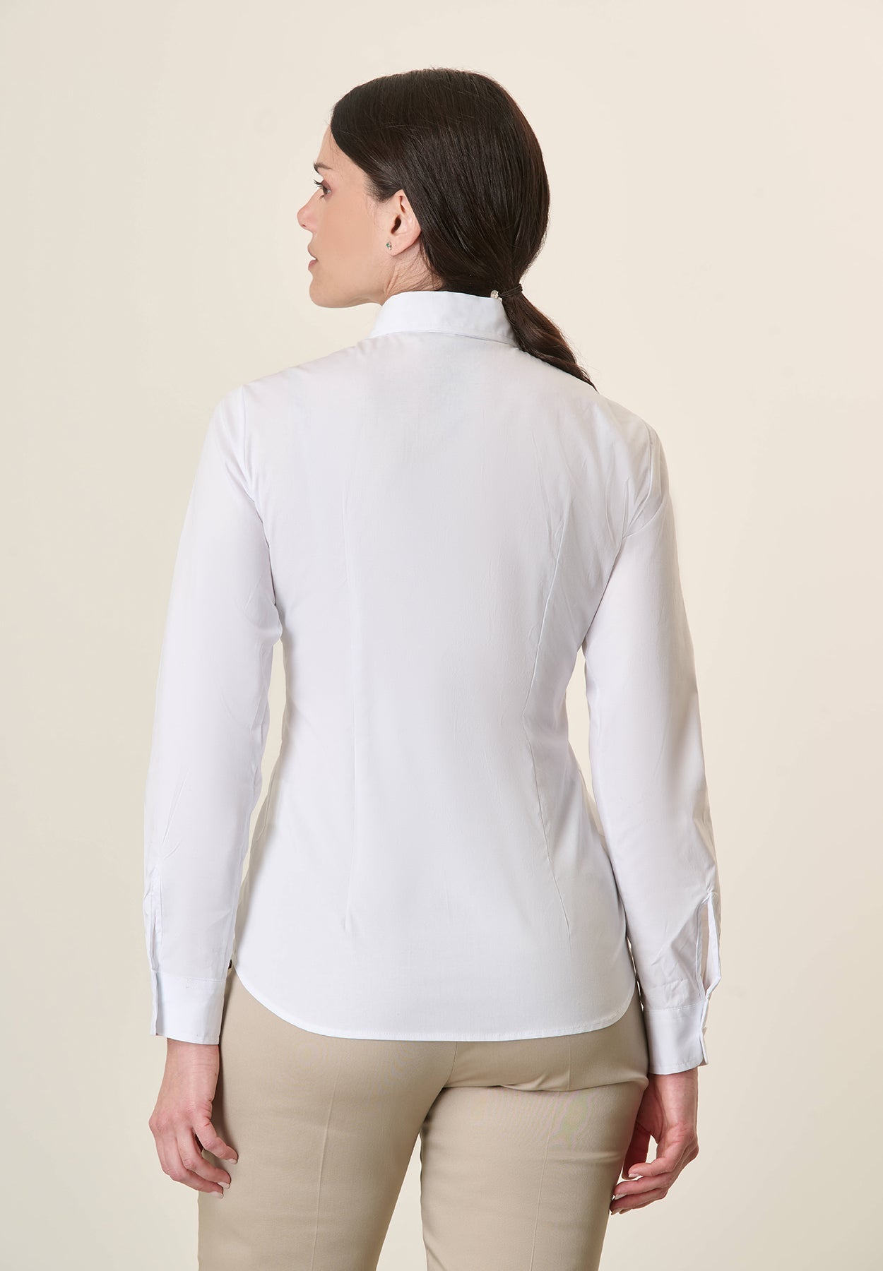 White Stretch Cotton Shirt