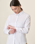 White Stretch Cotton Shirt