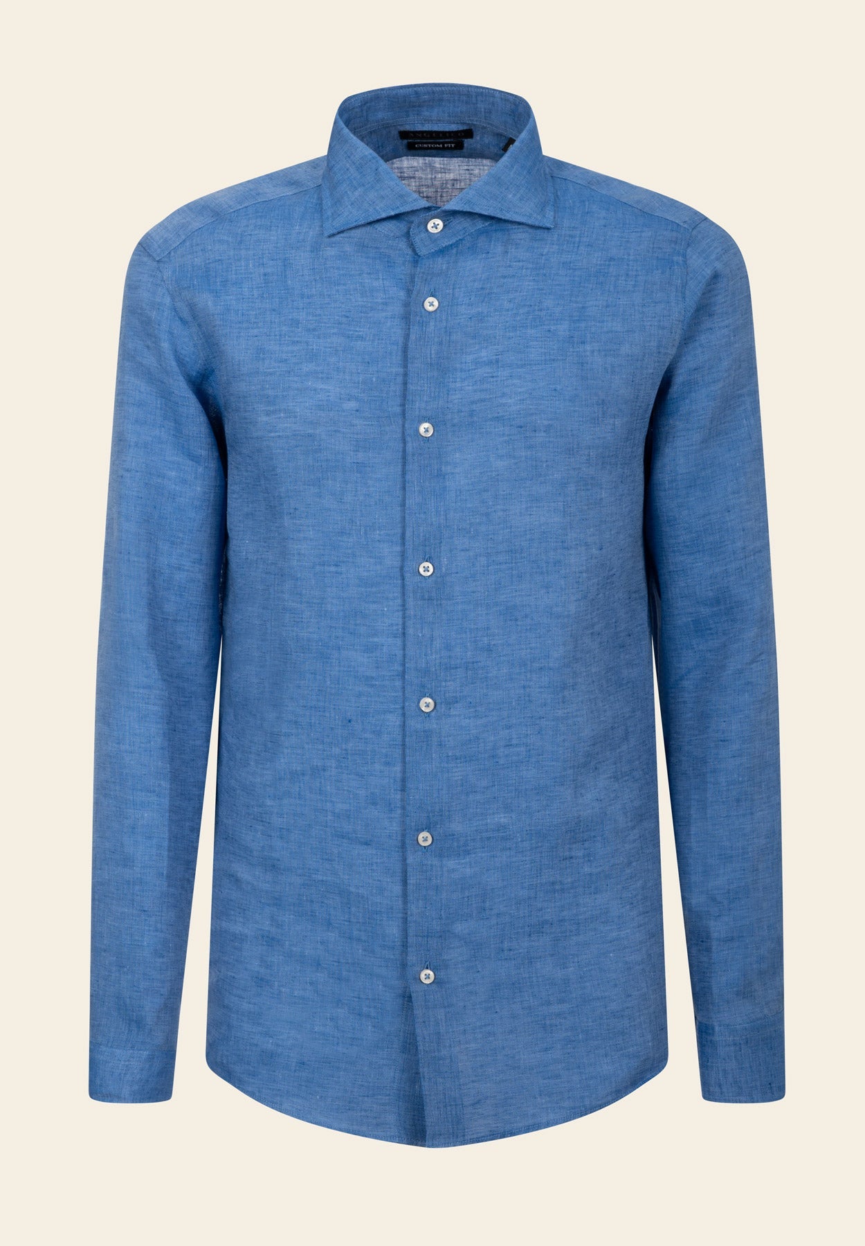 Custom Fit Linen Air Force Blue Shirt