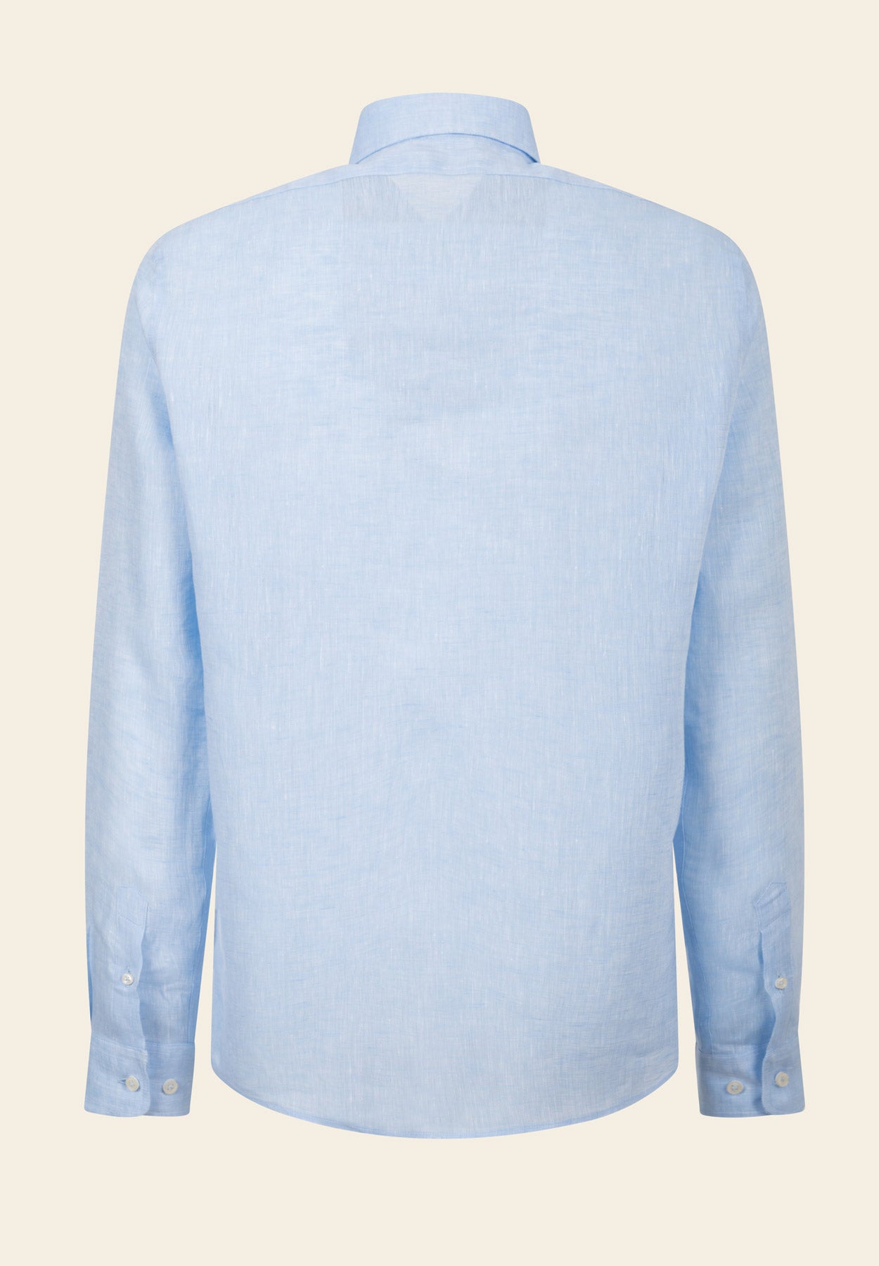 Custom Fit Light Blue Linen Shirt