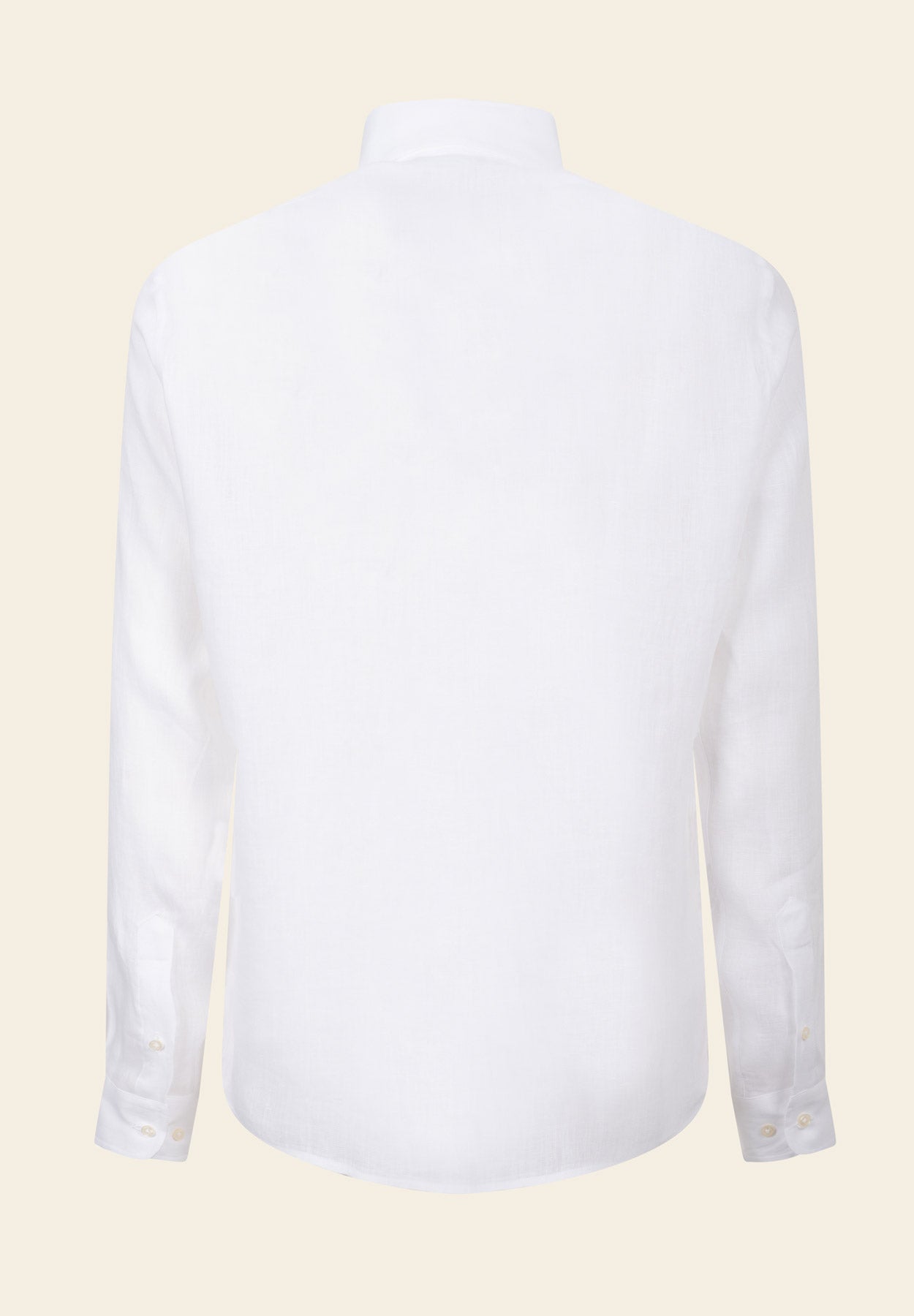 Custom Fit White Linen Shirt