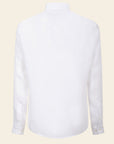 Custom Fit White Linen Shirt