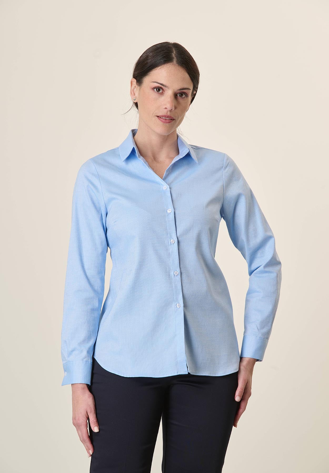 Light Blue Oxford Stretch Cotton Shirt
