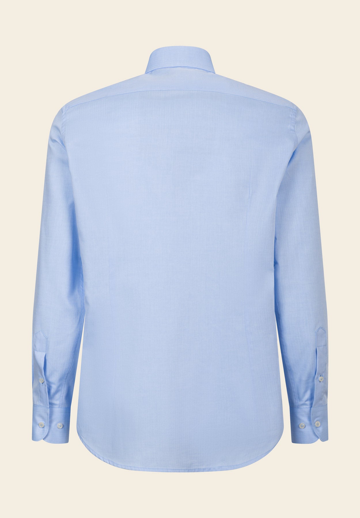 Light Blue Herringbone Cotton Slim Fit Shirt