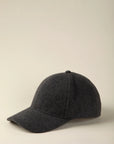 Charcoal wool blend baseball hat