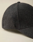 Charcoal wool blend baseball hat