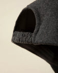 Charcoal wool blend baseball hat