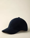 Blue wool blend baseball hat