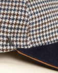 Cappello baseball blu pied de poule misto lana-Angelico