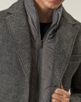 Cappotto grigio jersey sfoderato Galles pettorina removibile-Angelico
