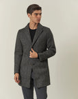 Cappotto grigio jersey sfoderato Galles pettorina removibile-Angelico