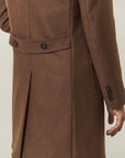 Cappotto tabacco doppiopetto misto lana-Angelico