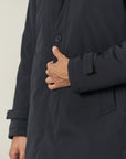 Cappotto tecnico blu impermeabile pettorina staccabile-Angelico