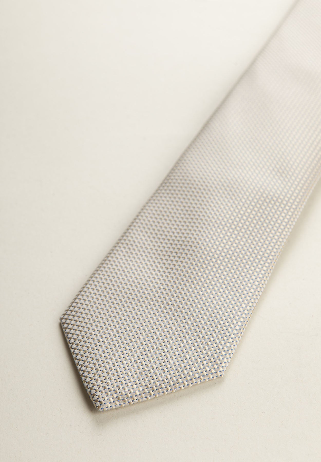 Beige Textured Ceremony Tie