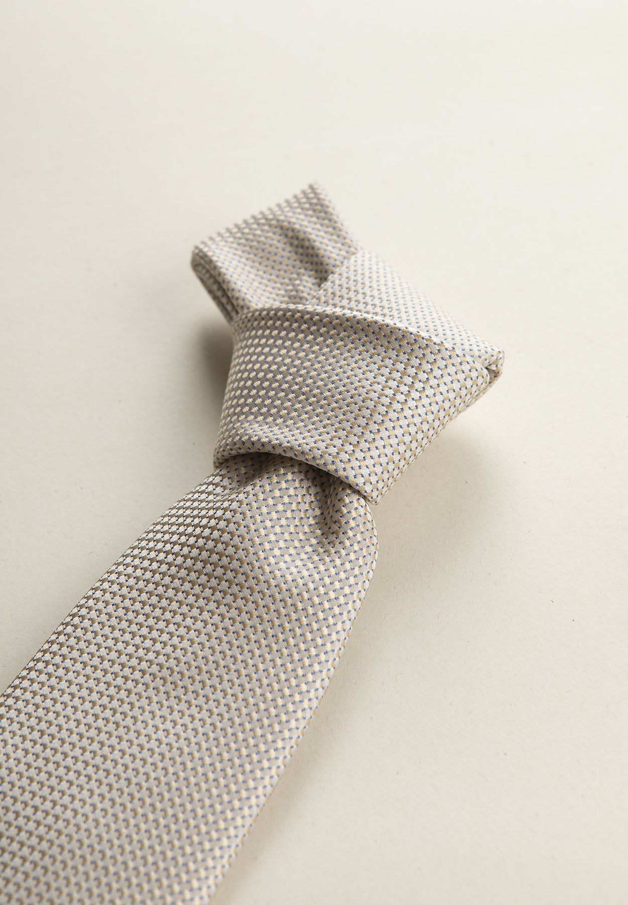 Beige Textured Ceremony Tie