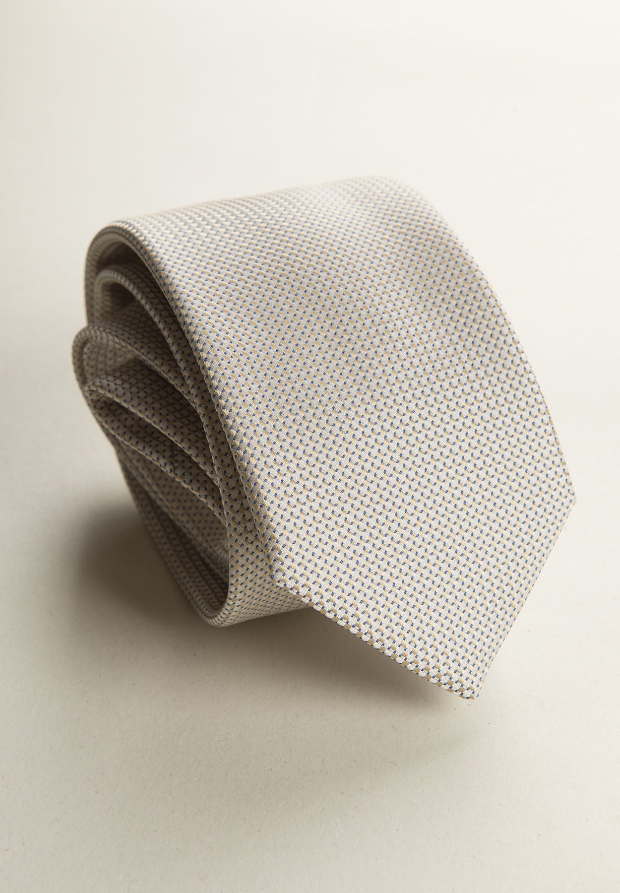 Beige Textured Ceremony Tie