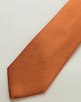 Orange micro-weave silk tie