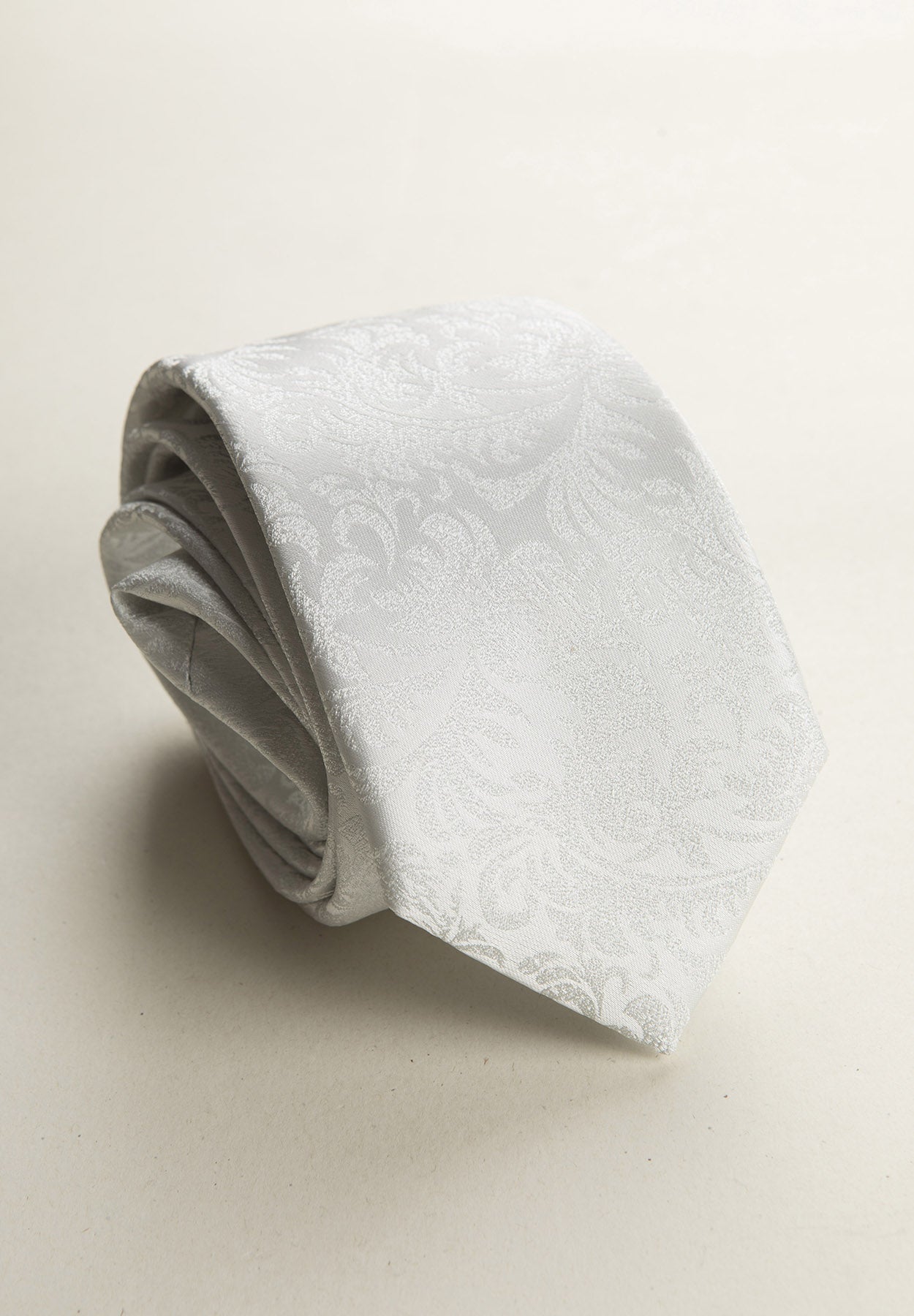 White Damask Fabric Tie