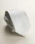 White Damask Fabric Tie